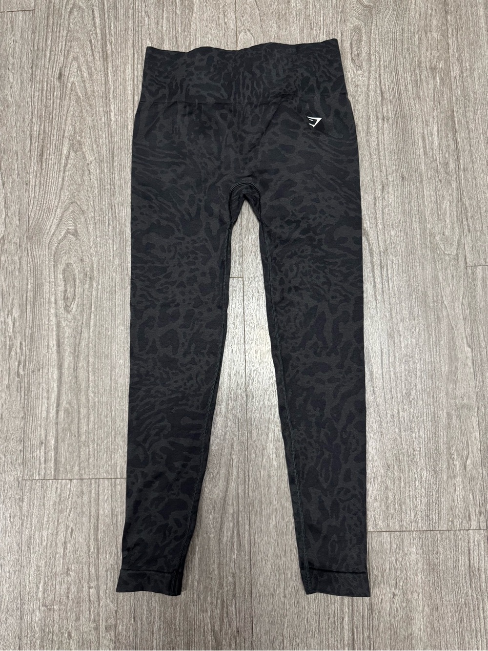 Gymshark Black Subtle Animal-Print High-Rise Leggings